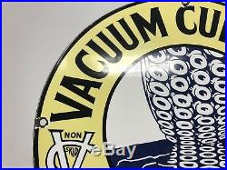Vintage Vacuum Cup Cord Tires Porcelain Sign, Oil, Gas, Pennsylvania, Service