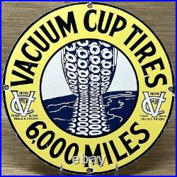 Vintage Vacuum Cup Tires Porcelain Sign Gas Oil Continental Michelin Goodyear