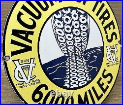 Vintage Vacuum Cup Tires Porcelain Sign Gas Oil Continental Michelin Goodyear