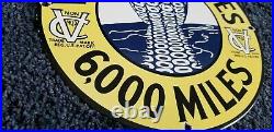 Vintage Vacuum Tires Porcelain Gas Oil Service Auto Ford Michelin Mechanic Sign