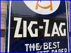 Vintage Zig Zag Cigarettes Cigar Gasoline Motor Oil Soda Pop Porcelain Sign