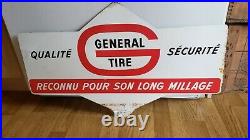Vintage advertising original general tires sign display gas pump
