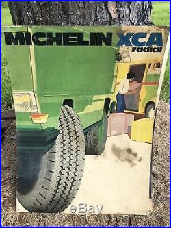 Vintage c. 1970 Michelin Man Tires Gas Station Oil 32 Metal Signs 3 Signs