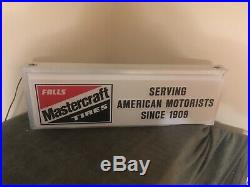 Vintage falls mastercraft tire lighted double sided sign