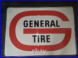 Vintage general tire Advertisement Litho Tin Sign original