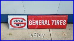 Vintage general tire Sign embossed plastic mobilia man cave collectible