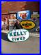 Vintage-large-Kelly-Tires-Metal-Gasoline-Gas-Oil-Sign-51-by-30-Oval-bubble-one-01-ht