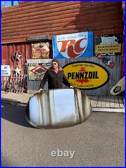 Vintage large Kelly Tires Metal Gasoline Gas Oil Sign 51 by 30 Oval bubble one