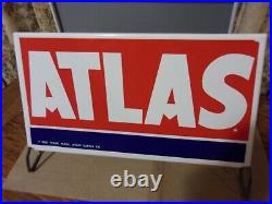 Vintage large atlas tire sign display tire stand tire rack
