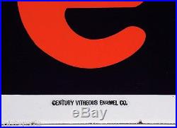 Vintage porcelain sign FIRESTONE tires gas oil Century Vitreous Enamel 6' tall