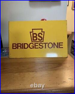 Vintage sign, Bridgestone Tire, Bridgestone Tire Sign, Shop Sign, Gas, Oil