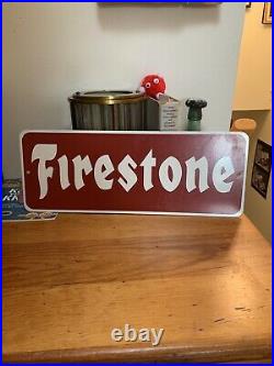 Vintage sign, Firestone Tire Sign, Firestone Tires, 1960's, Mechanic Sign