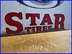 Vintage tire display signs Star Tires Circa 1960's RARE tire shop decor