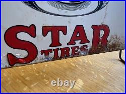 Vintage tire display signs Star Tires Circa 1960's RARE tire shop decor
