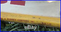 Vtg 1956 Goodyear Tire & Battery Service Embossed Tin Sign Rare Horizontal 45