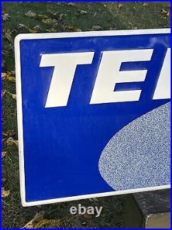 Vtg 1980s 90s Telstar Tyres Advertising Embossed Metal Sign 48 X 18 Tires Sign