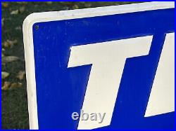 Vtg 1980s 90s Telstar Tyres Advertising Embossed Metal Sign 48 X 18 Tires Sign