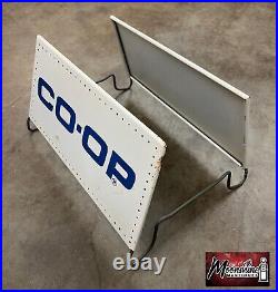 Vtg CO-OP Tire Display Stand Rack Sign Gas & Oil