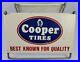Vtg-Cooper-Tires-Tire-Stand-Tin-Metal-Advertising-Sign-Gas-Oil-Garage-01-xare