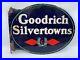 Vtg-Double-Sided-Goodrich-Silvertowns-Porcelain-Metal-Flange-Advertising-Sign-01-nlpy