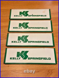 Vtg Kelly Springfield Tires Metal Sign Display Toppers Service Station Gas & Oil