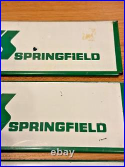 Vtg Kelly Springfield Tires Metal Sign Display Toppers Service Station Gas & Oil