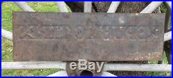 WOW Vintage REPUBLIC TIRES Jamison Garage NY Embossed Direction Sign Gas Station